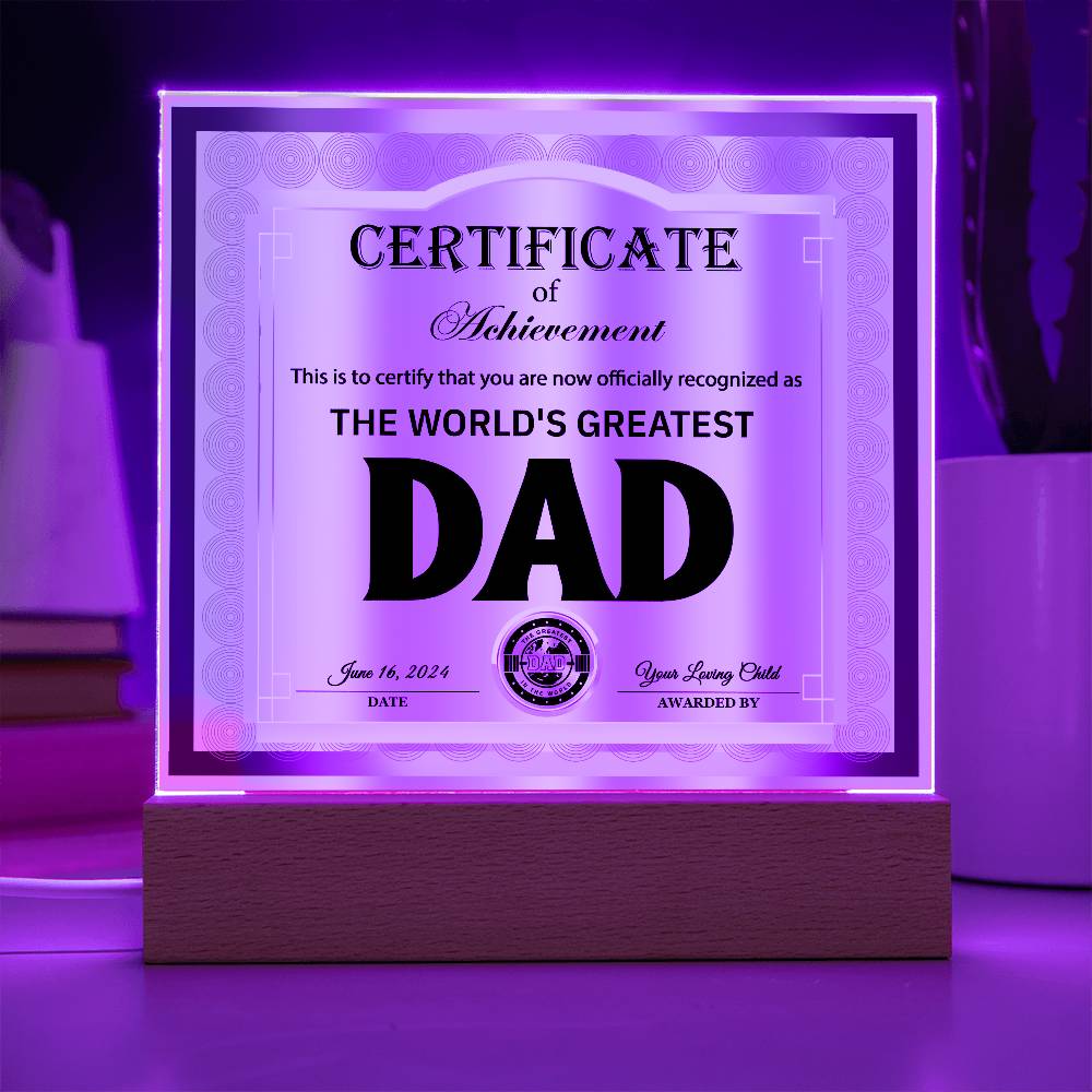 Dad-Officially Recognized As-Acrylic Plaque