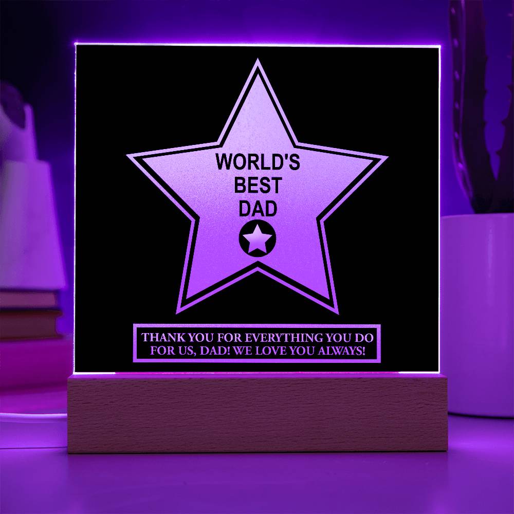 Dad-World_s Best Dad-Acrylic Plaque