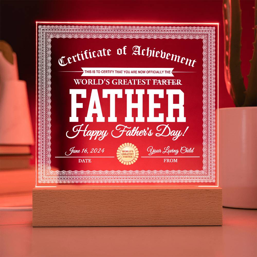 Dad-World_s Greatest Farter-Acrylic Plaque
