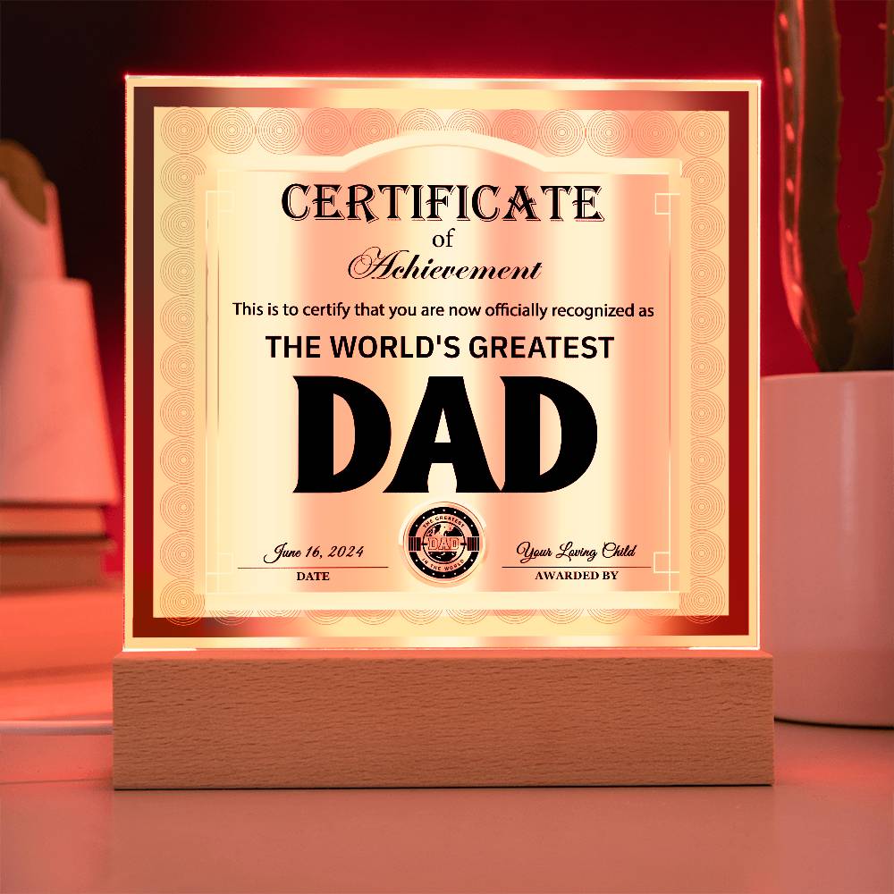 Dad-Officially Recognized As-Acrylic Plaque