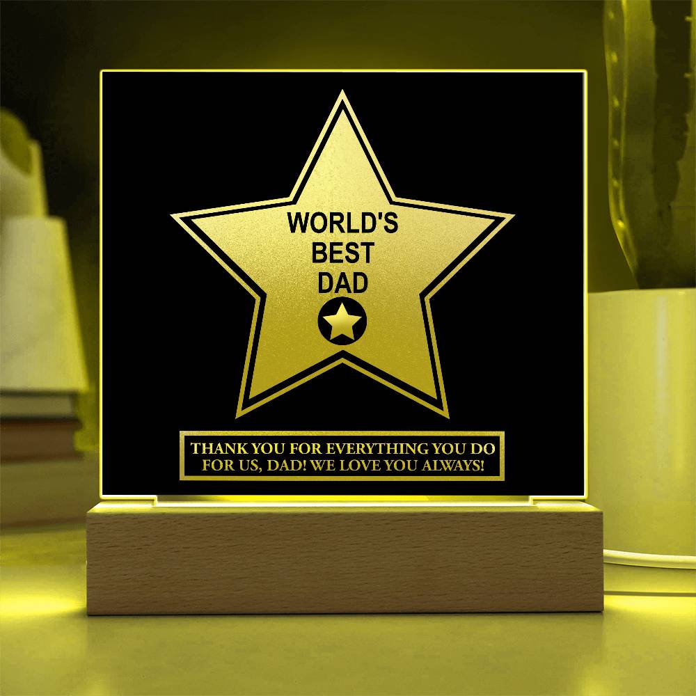 Dad-World_s Best Dad-Acrylic Plaque