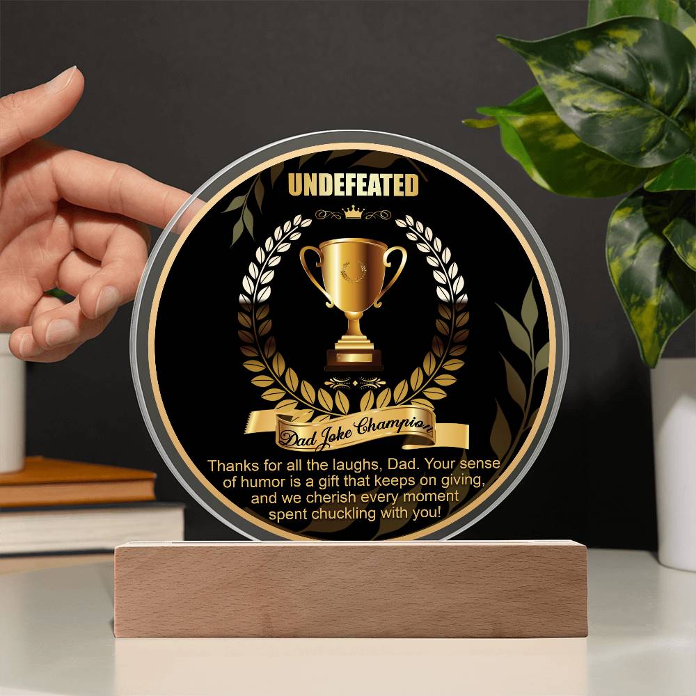 Dad-Dad Joke Champion-Circle Acrylic Plaque