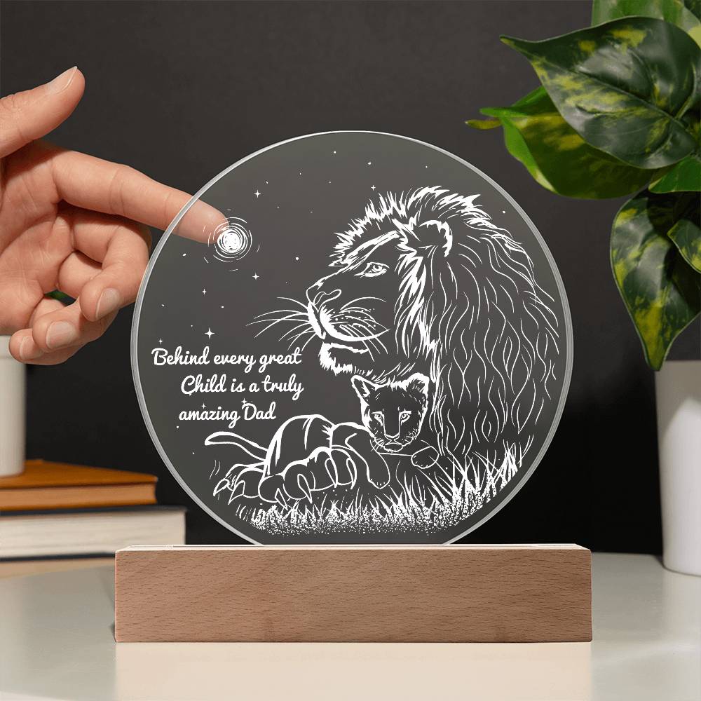 Dad-Amazing Dad-Circle Acrylic Plaque