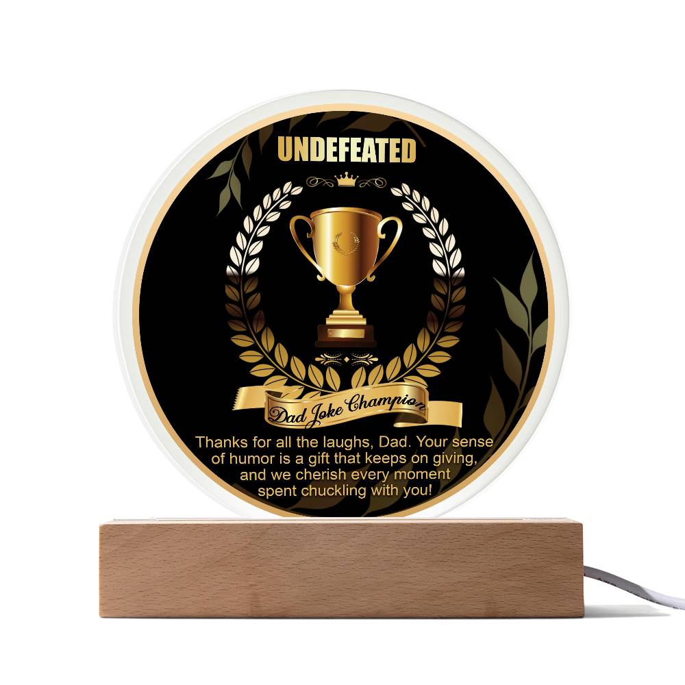 Dad-Dad Joke Champion-Circle Acrylic Plaque