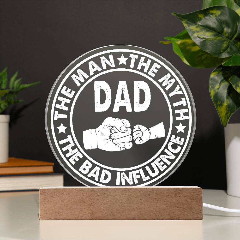 Dad-The Man-Circle Acrylic Plaque