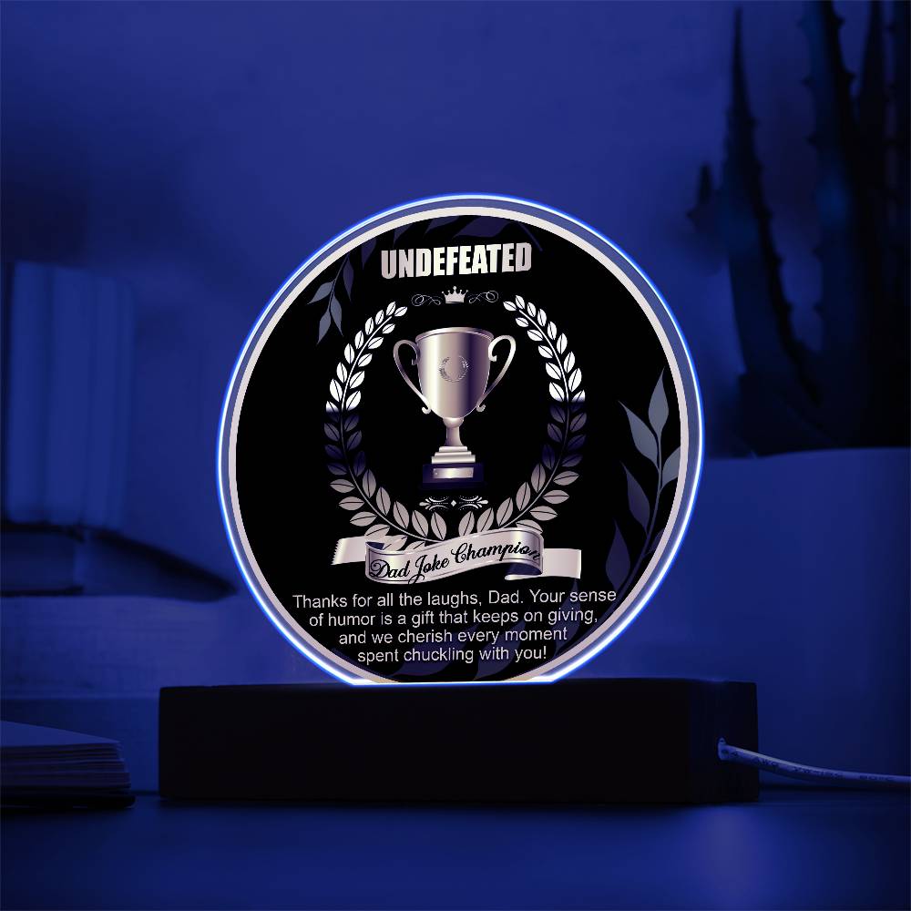 Dad-Dad Joke Champion-Circle Acrylic Plaque