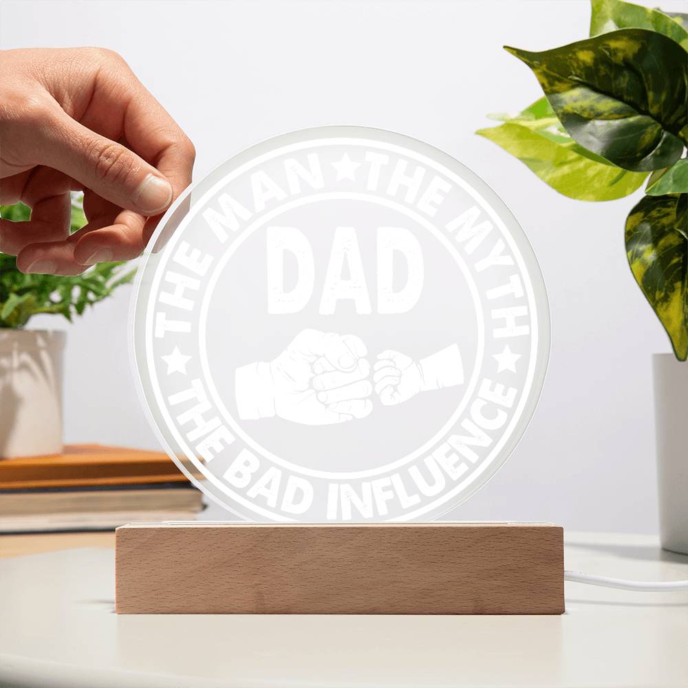 Dad-The Man-Circle Acrylic Plaque