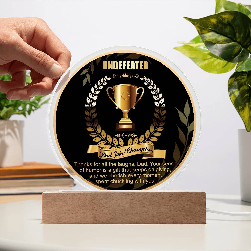 Dad-Dad Joke Champion-Circle Acrylic Plaque