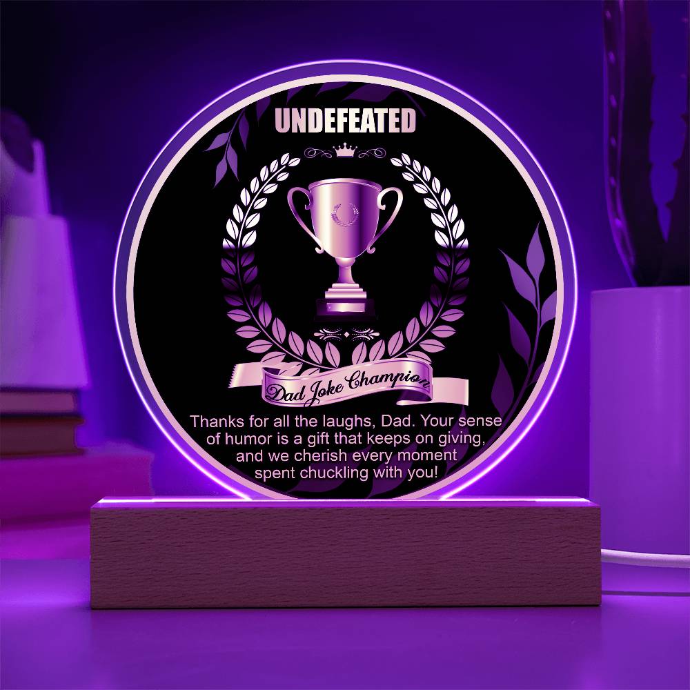 Dad-Dad Joke Champion-Circle Acrylic Plaque