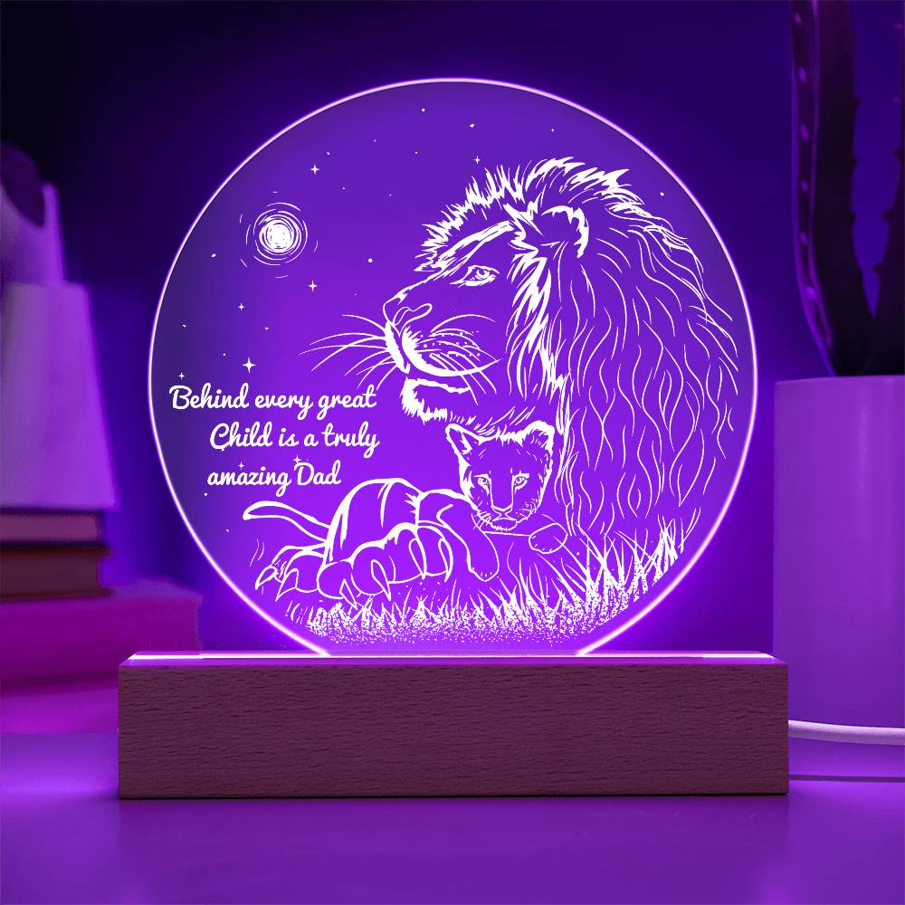 Dad-Amazing Dad-Circle Acrylic Plaque
