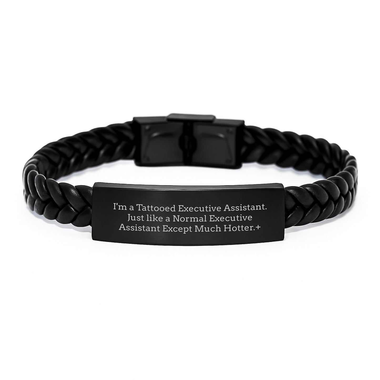 Executive Assistant Gifts, Funny Quote, Interlaced Leather Bracelet for Women, Friends, Coworkers, Family - Gifts from Friends, Unique Graduation Gifts - Image 1
