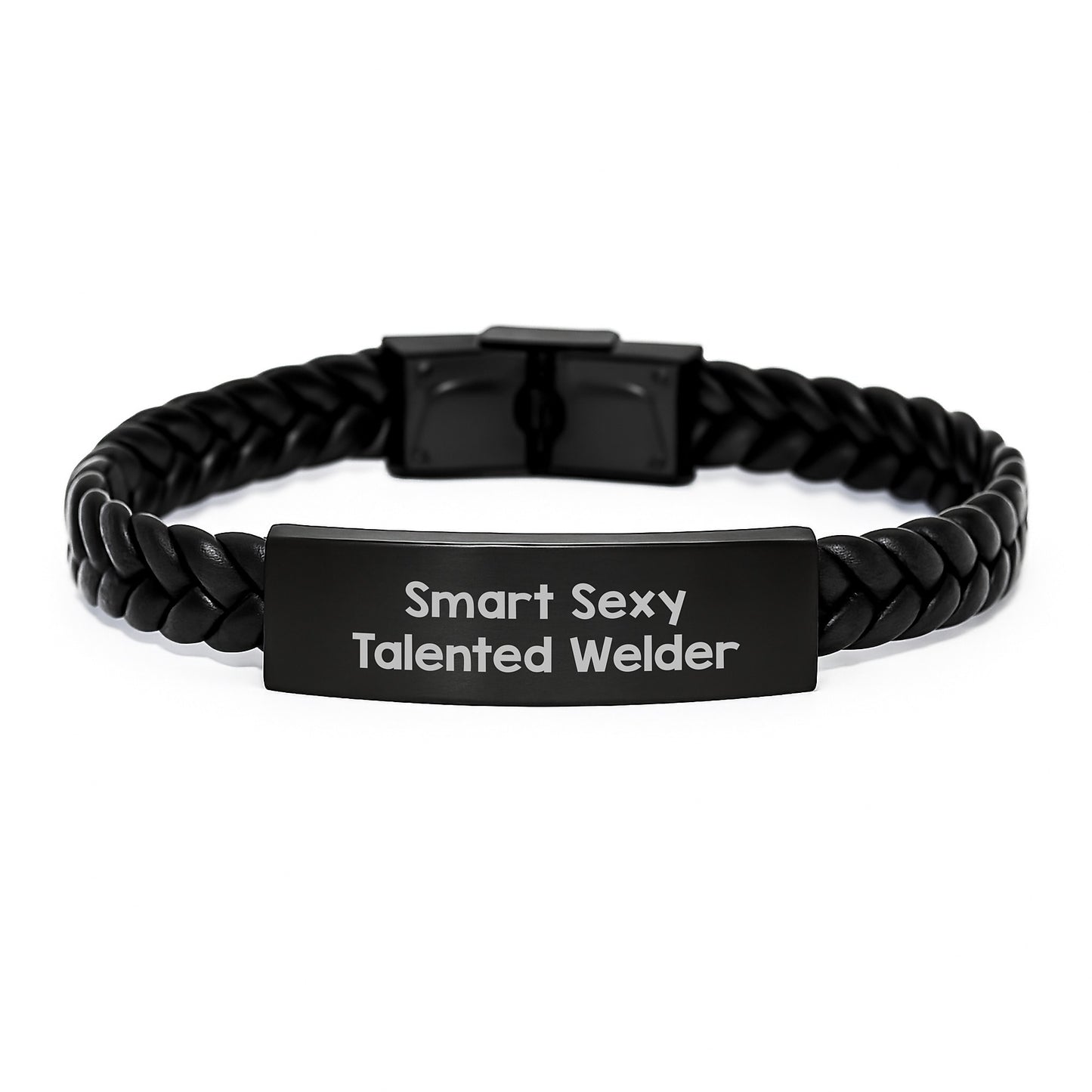 Smart Sexy Talented Welder Gifts from Family for Welder Men Graduation Unique Interlaced Leather Bracelet - Image 1
