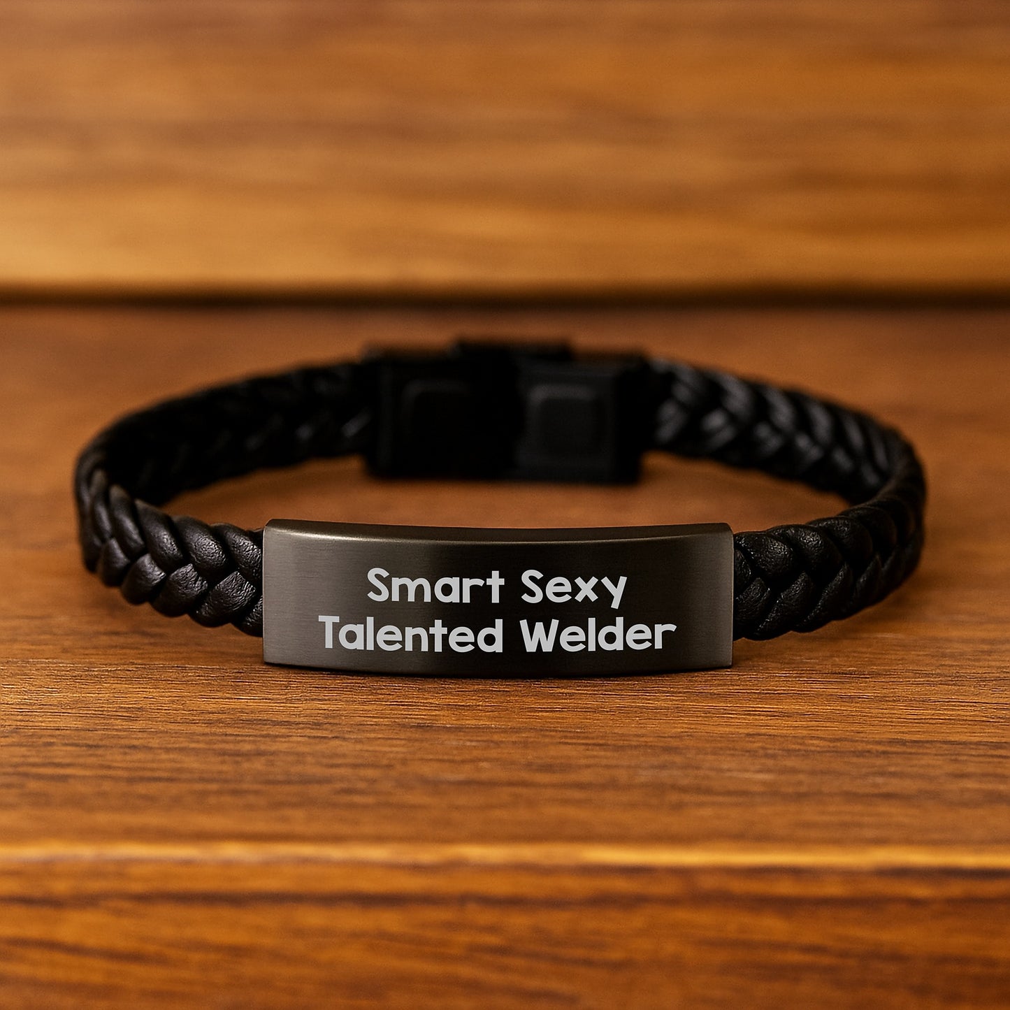 Smart Sexy Talented Welder Gifts from Family for Welder Men Graduation Unique Interlaced Leather Bracelet - Image 2