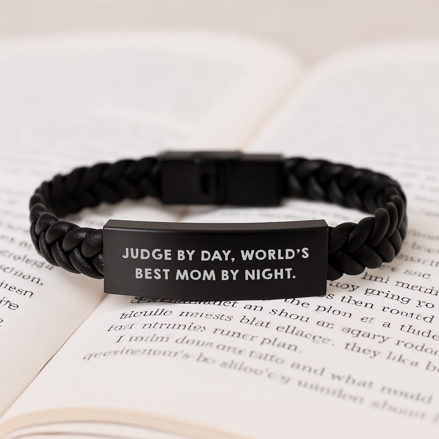 Funny Judge Gifts Interlaced Leather Bracelet for Judge By Day World's Best Mom By Night, Unique Christmas Memorable Presents for Men Women Friends Family - Image 3