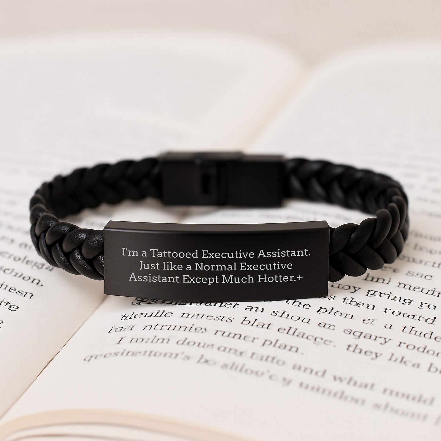Executive Assistant Gifts, Funny Quote, Interlaced Leather Bracelet for Women, Friends, Coworkers, Family - Gifts from Friends, Unique Graduation Gifts - Image 3