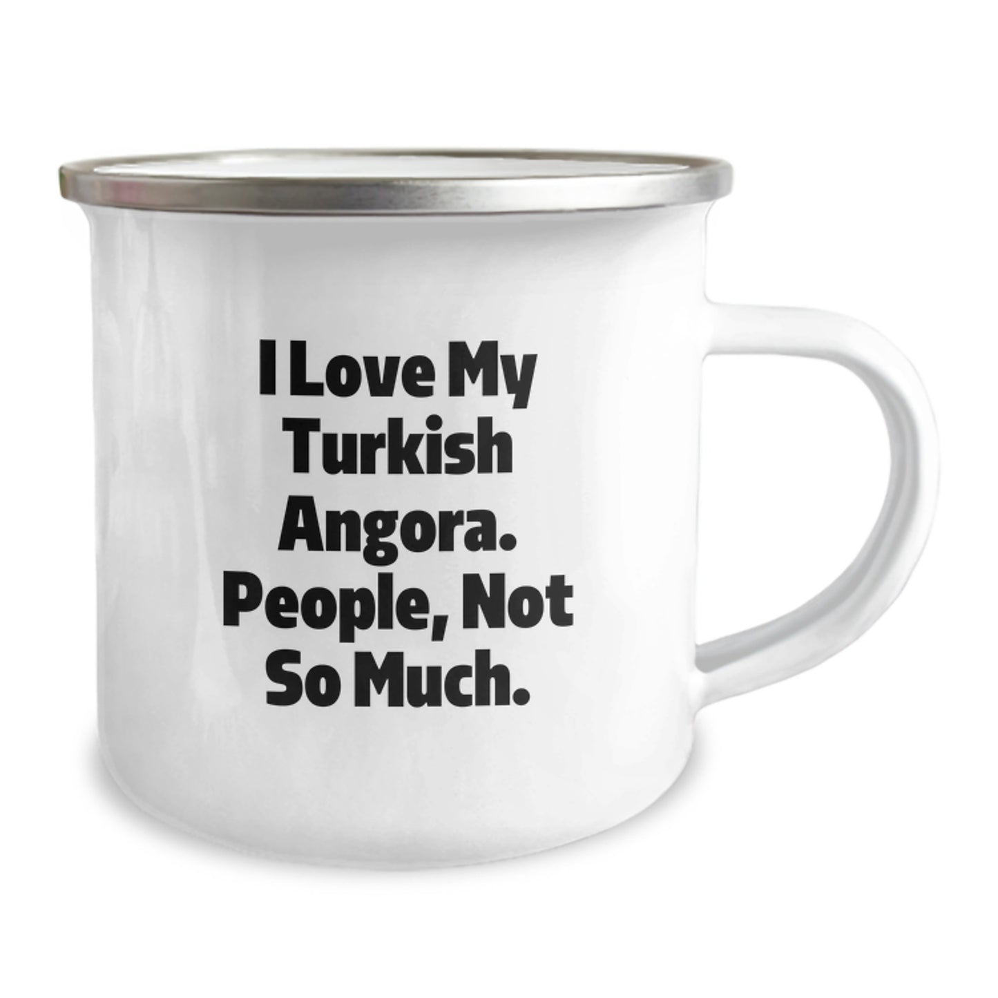 Turkish Angora Cat Lover's Camping Mug, Funny Gifts from Friends, Unique Graduation Gifts for Men, Women, Family - Image 2