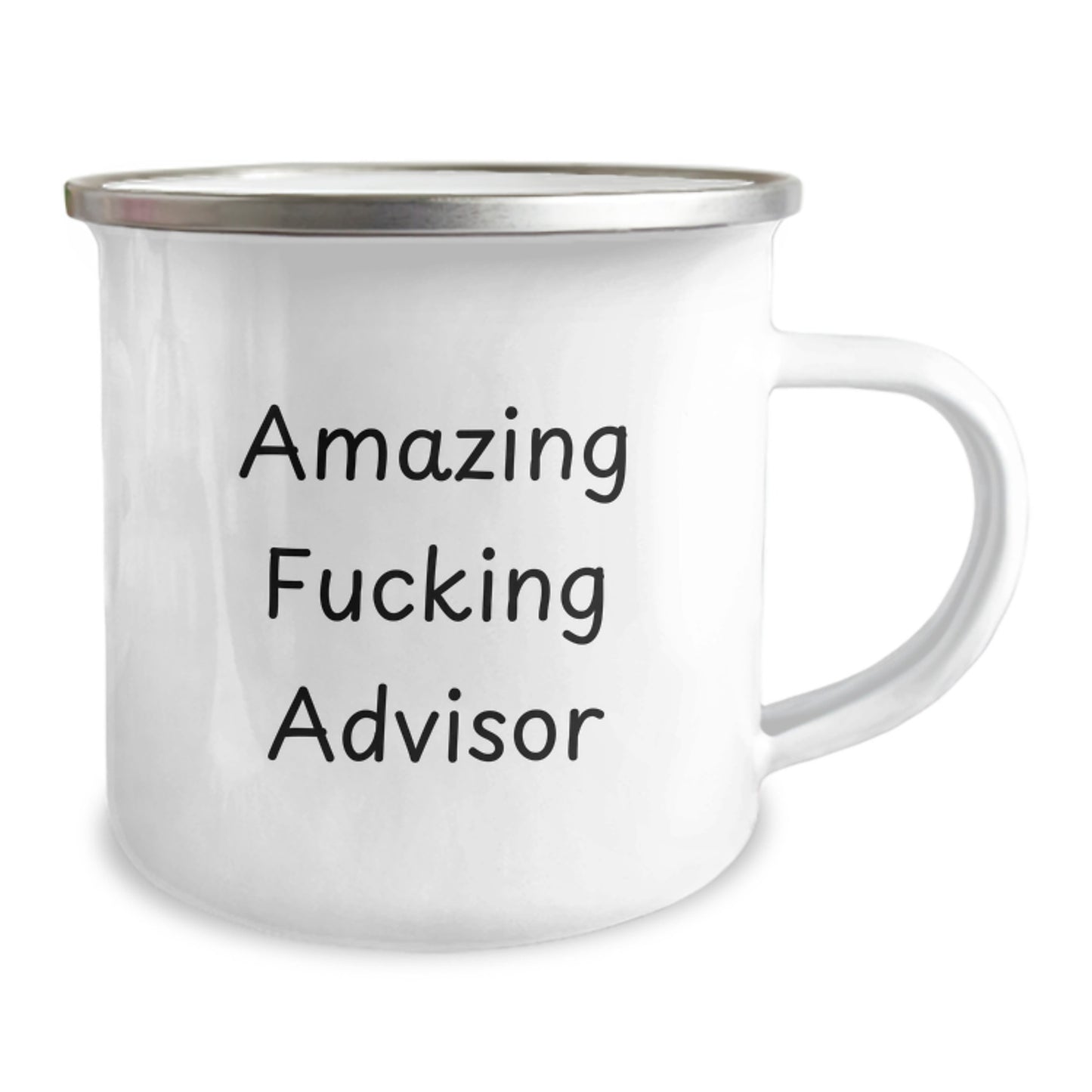 Funny Advisor Gifts from Friends, Unique Christmas Unique Gifts for Advisor, Amazing F--king Advisor Humor Camping Mug - Image 2