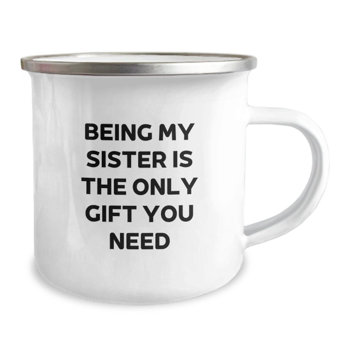 Funny Sister Gifts for Her - Camping Mug for Sisters - Being My Sister Is The Only Gift You Need, Unique Gifts for Sisters from Family, Sisters Christmas Unique Gifts - Image 2