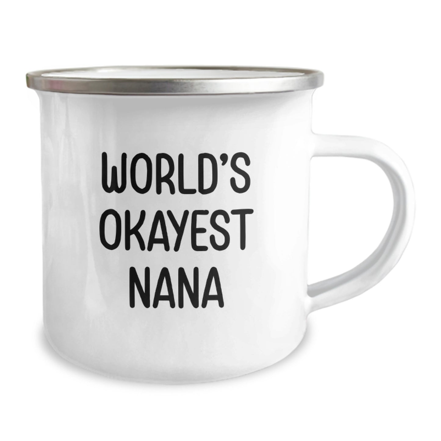 Funny World's Okayest Nana Gifts from Family for Christmas Camping Mug - Image 2