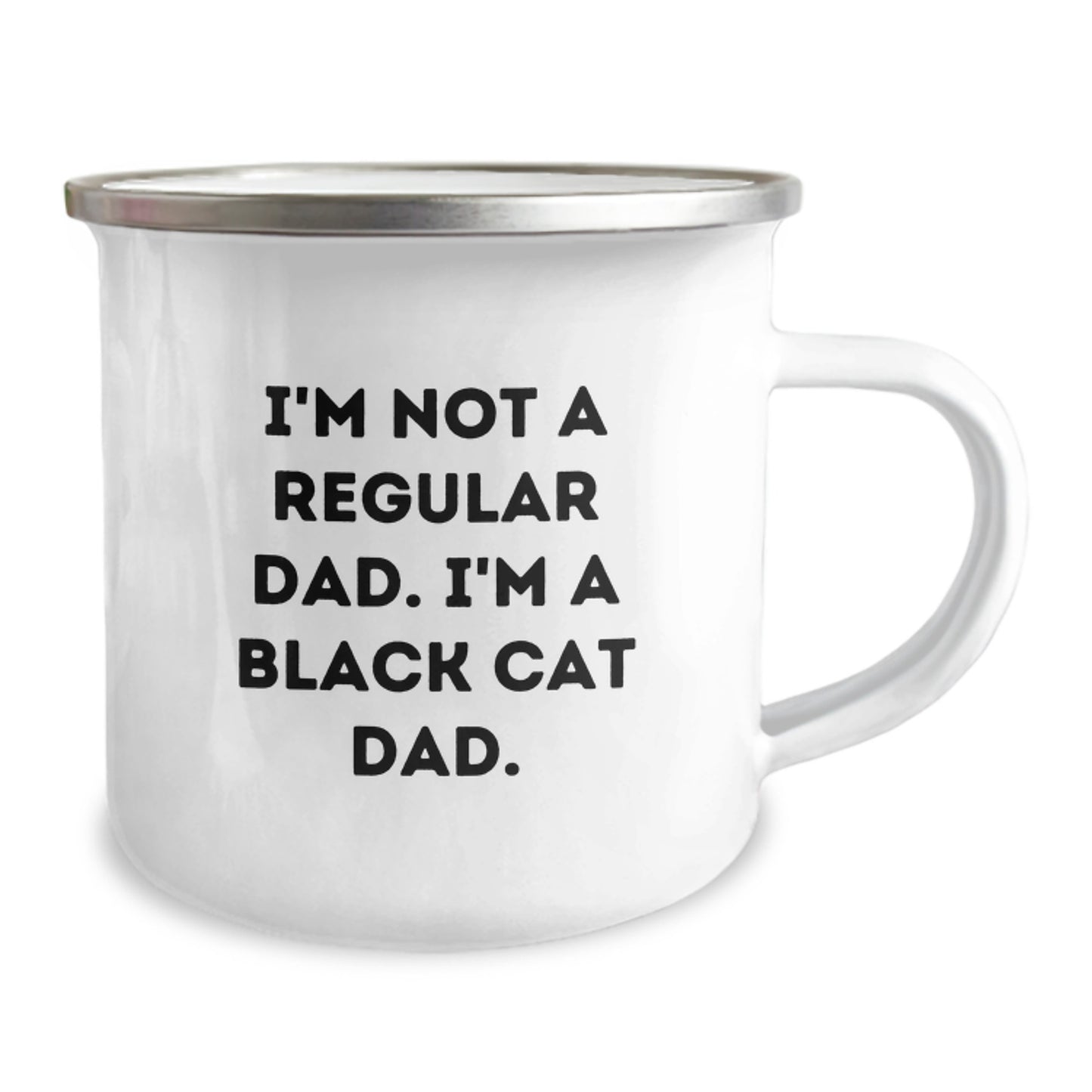 Funny Black Cat Gifts for Men from Dad - I'm Not A Regular Dad. I'm A Black Cat Dad. - Camping Mug for Graduation - Image 2