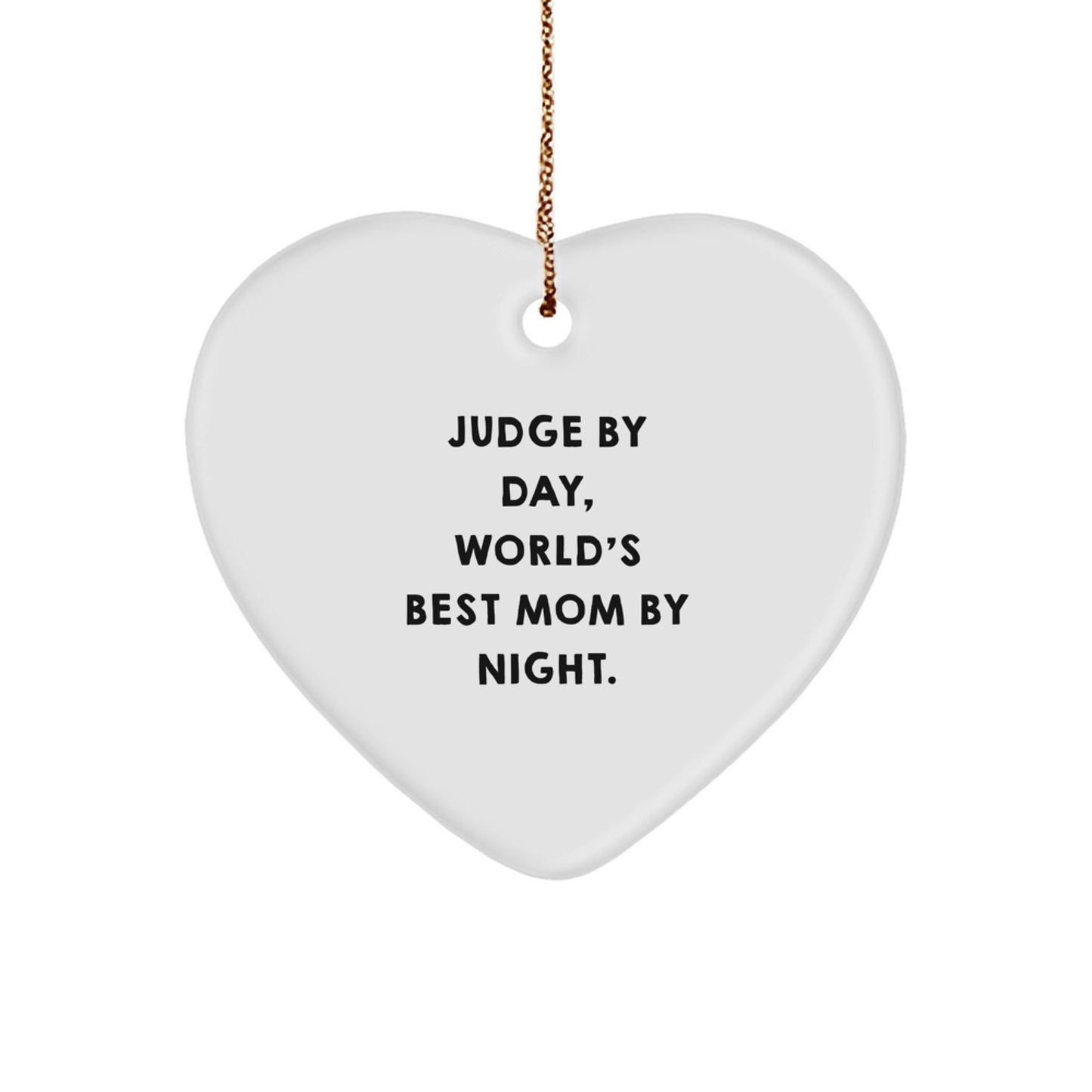 Funny Judge Heart Ornament Gifts from Men to Women for Christmas Unique Gifts - Image 1