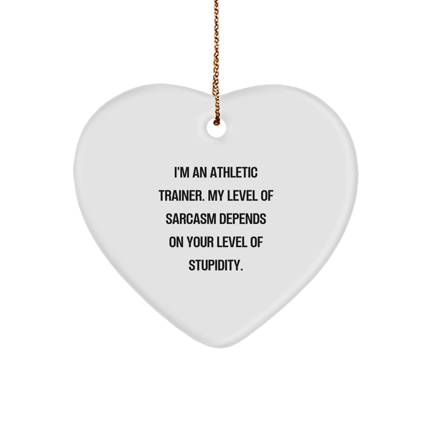Funny Athletic Trainer Gift Heart Ornament for Christmas Unique Gifts from Friends to Family Members, Inspirational Quote for the Athlete in Your Life - Image 1