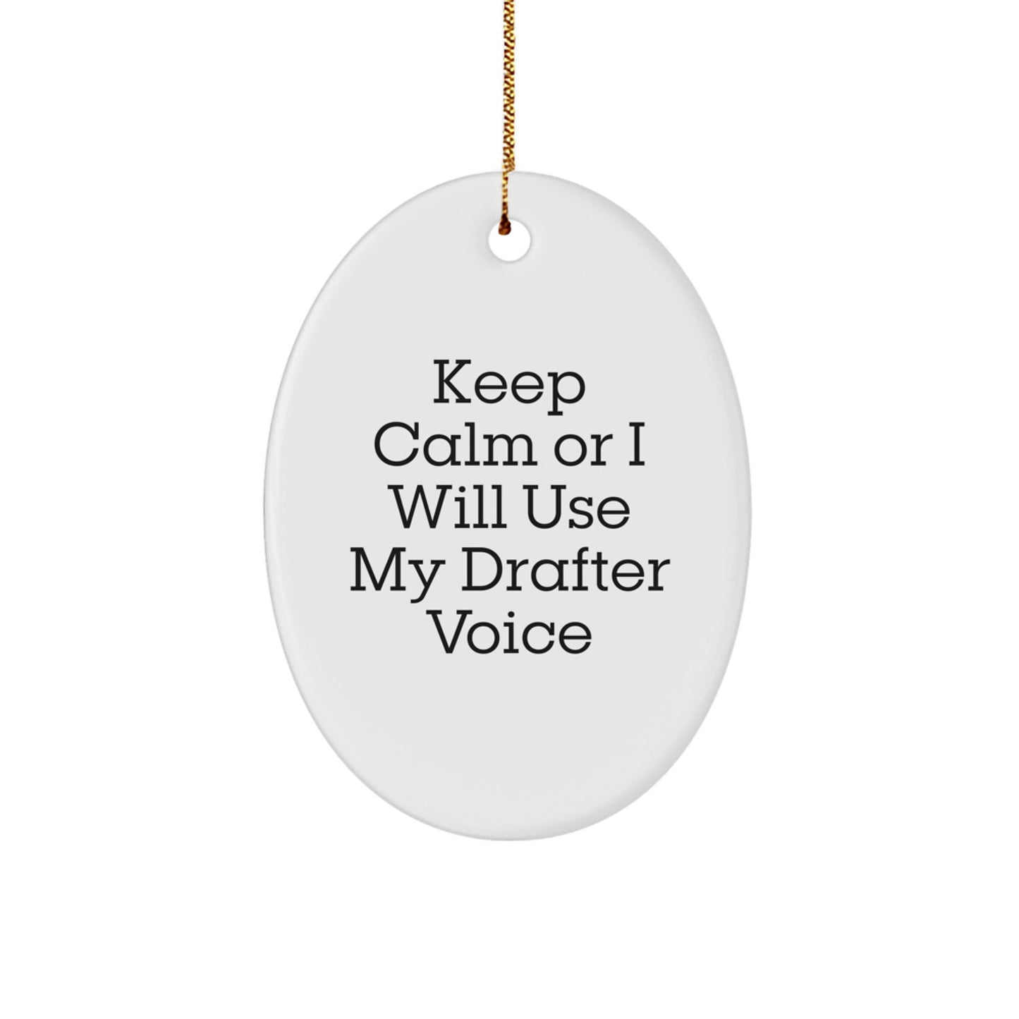 Funny Drafter Gifts from Friends for Men on Christmas Unique Oval Ornaments - Image 1