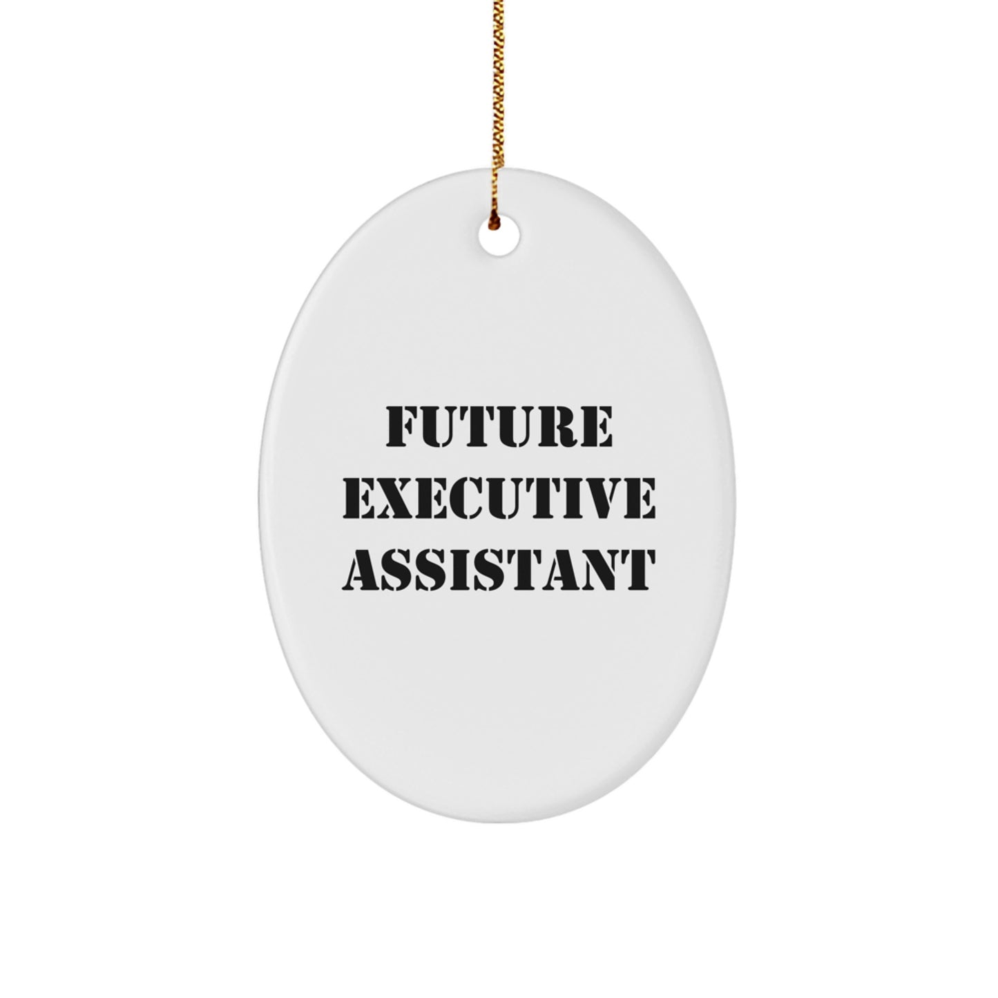 Funny Executive Assistant Gifts for Men - Oval Ornament Christmas Unique Gifts from Friends - Future Executive Assistant Quote Decor - Image 1
