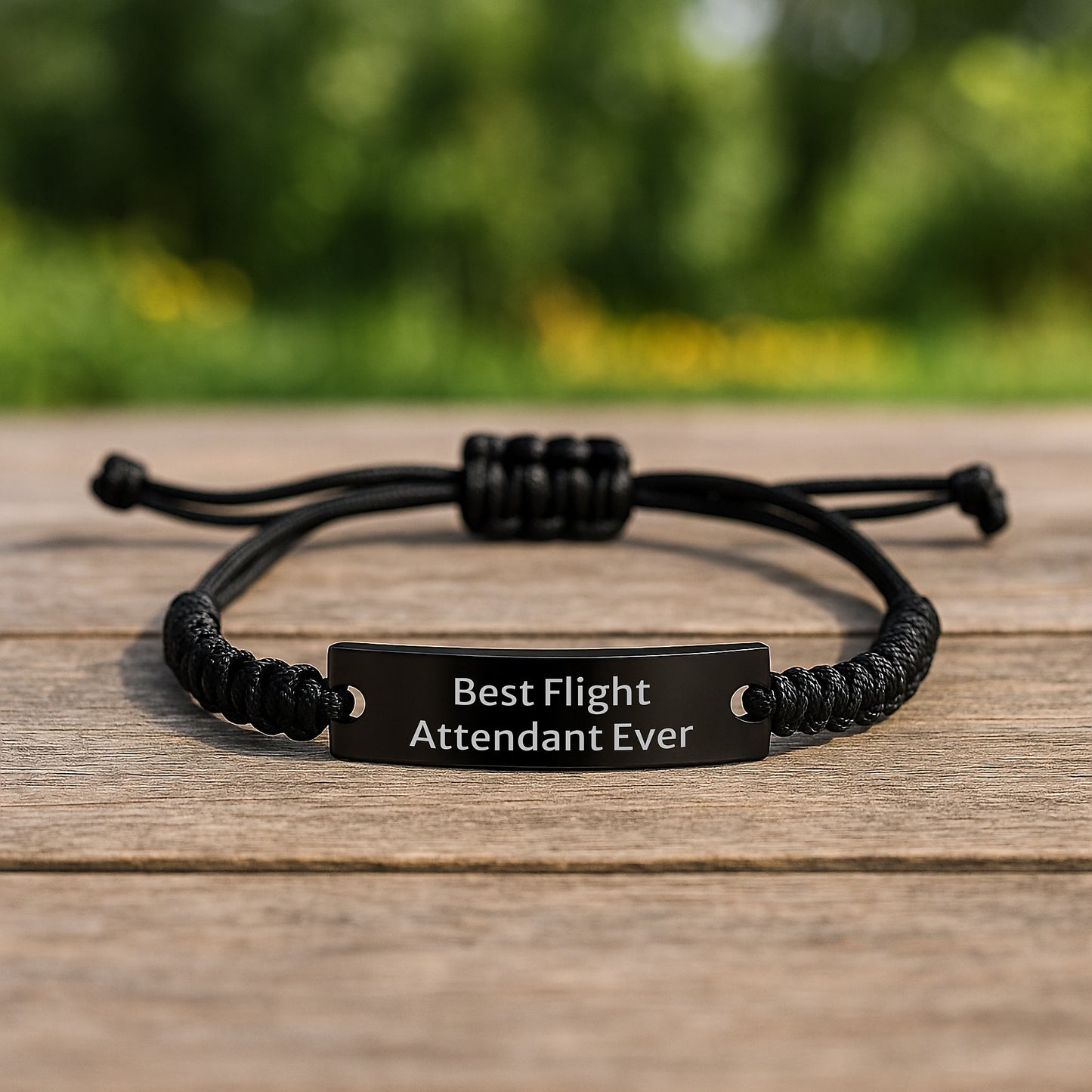 Flight Attendant Gifts from Best Friends - Funny Inspirational Quote Rope Bracelet for Graduation, Gifts for Flight Attendants, Women, or Coworkers - Image 2