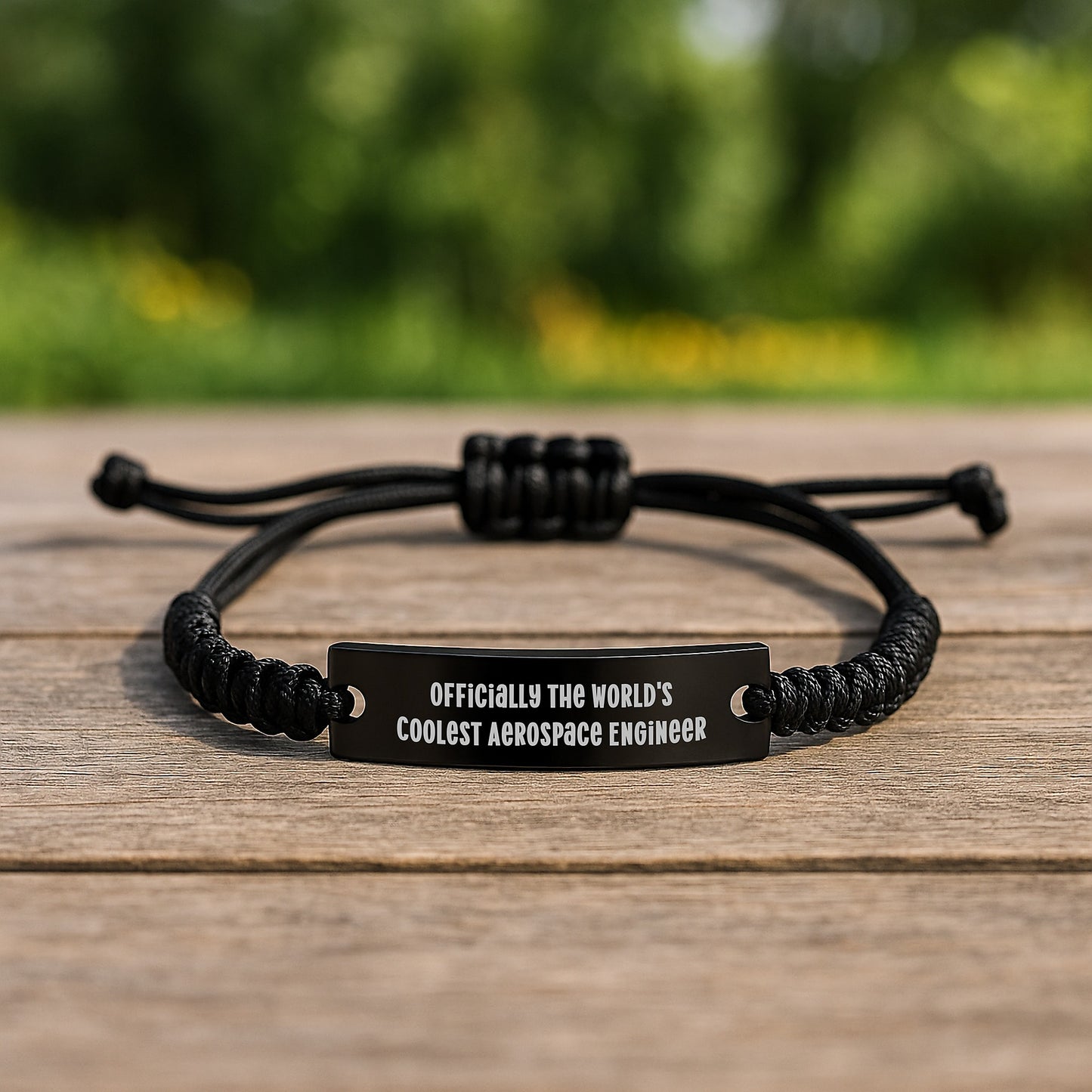 Aerospace Engineer Gifts, Funny Quote Rope Bracelets, Officially The World's Coolest Aerospace Engineer, Graduation Unique Gifts from Friends and Family - Image 2