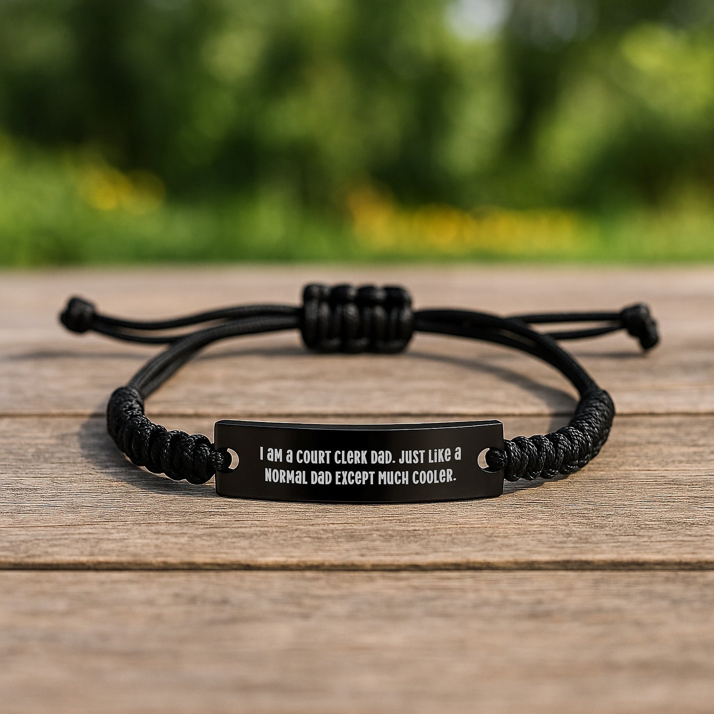 Cool Court Clerk Dad Gifts from Men - Funny I Am A Court Clerk Dad Rope Bracelet for Court Clerk, Graduation Unique Gifts for Court Clerk - Image 2
