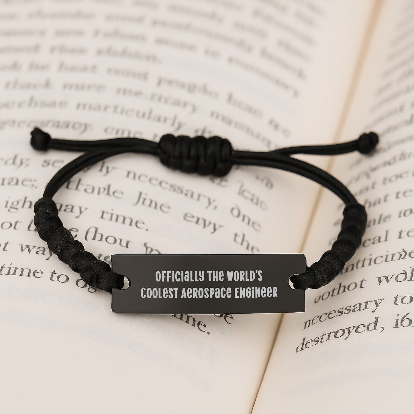 Aerospace Engineer Gifts, Funny Quote Rope Bracelets, Officially The World's Coolest Aerospace Engineer, Graduation Unique Gifts from Friends and Family - Image 3
