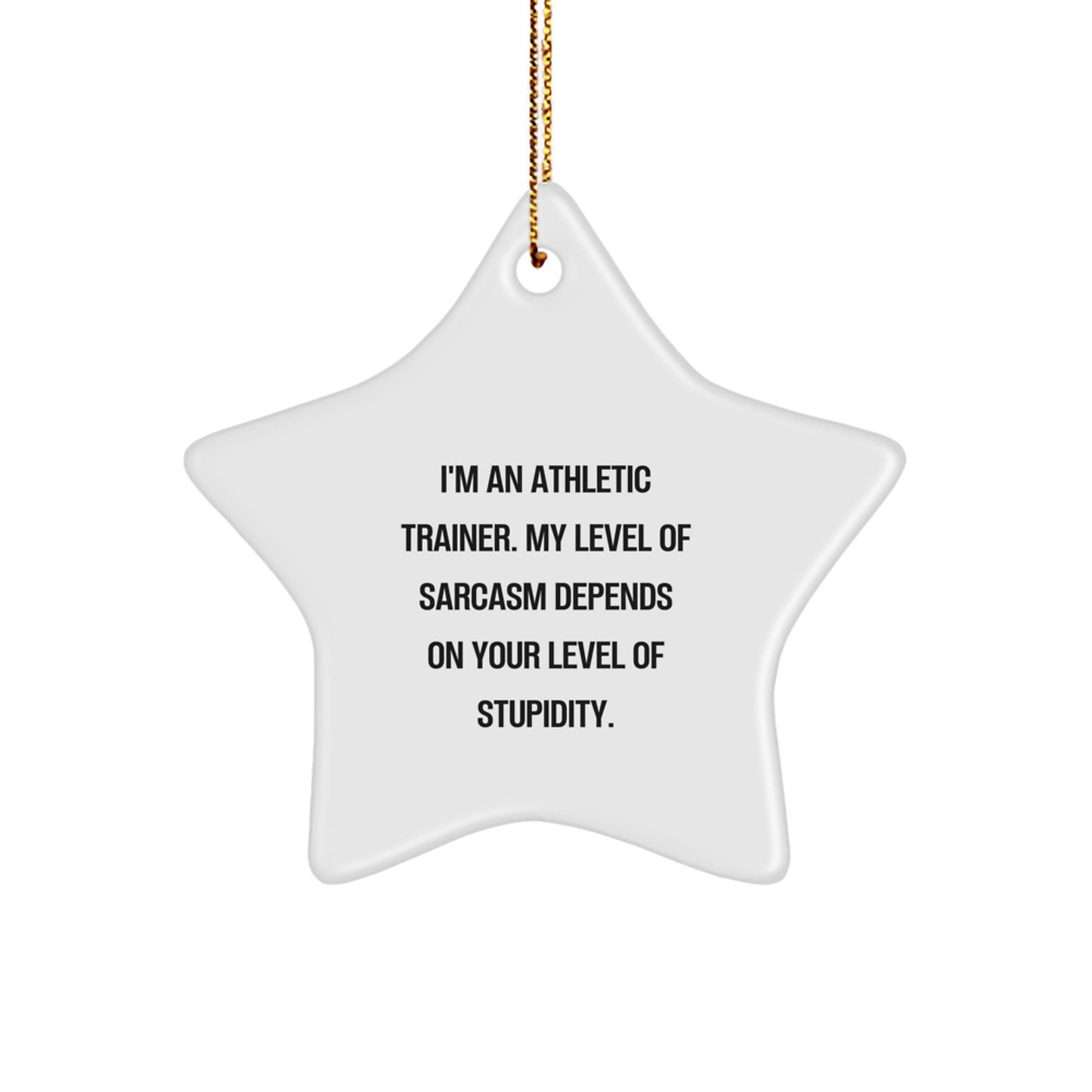 Funny Athletic Trainer Star Ornament Gift for Friends and Family - Gifts from Men and Women - Christmas Unique Gifts for Him or Her - Image 1