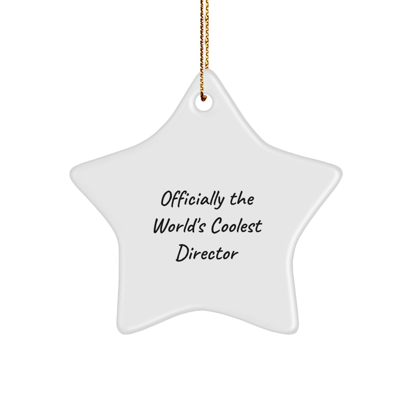 Officially The World's Coolest Director, Star Ornament Gifts from Family, for Director, Christmas Unique Gifts - Image 1