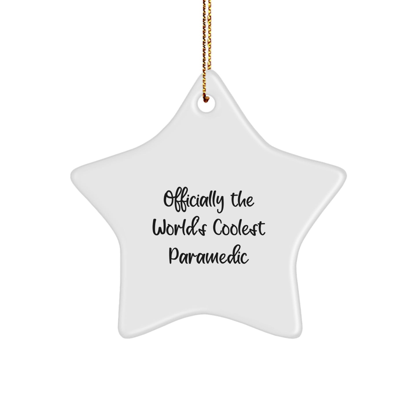 Funny Rescue Worker Gifts from Men to Rescue Worker Star Ornament for Christmas Unique - Image 1