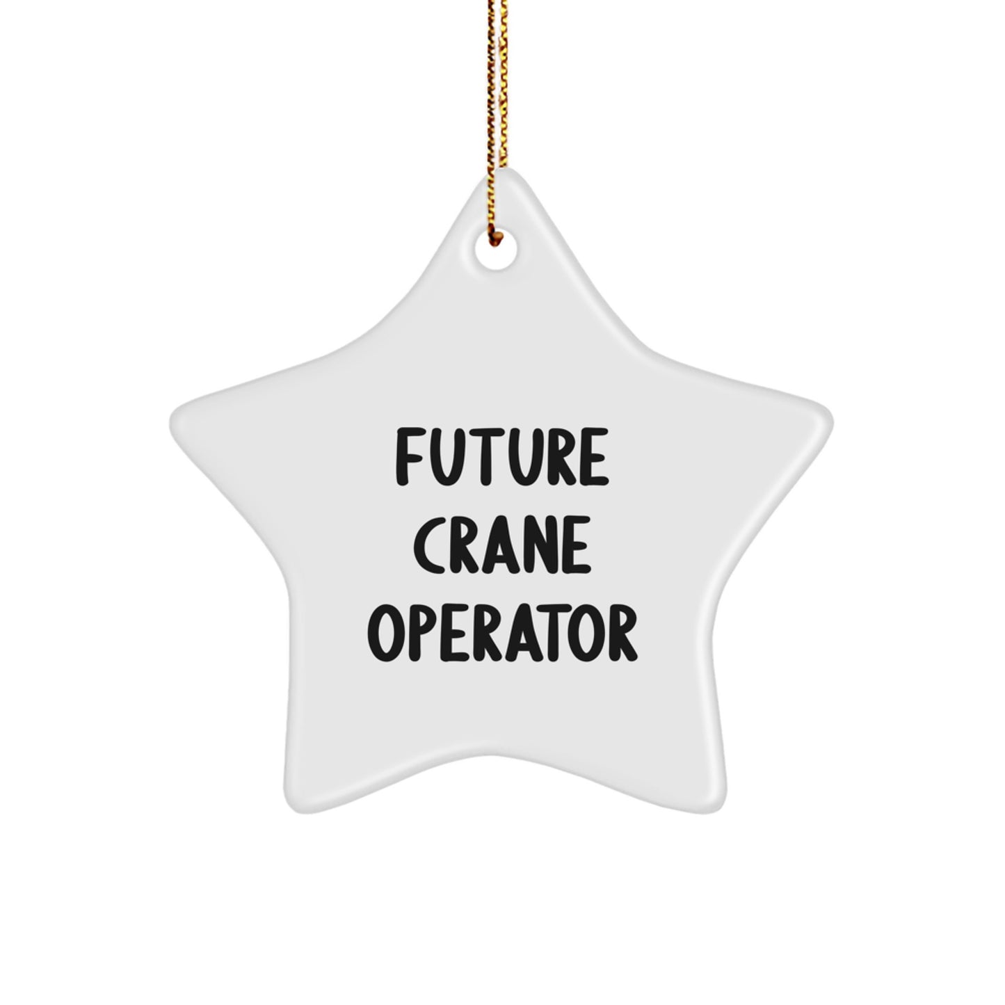 Funny Future Crane Operator Christmas Unique Gifts from Family Star Ornament for Men, Women, Friends, Coworkers, and Family Members - Image 1