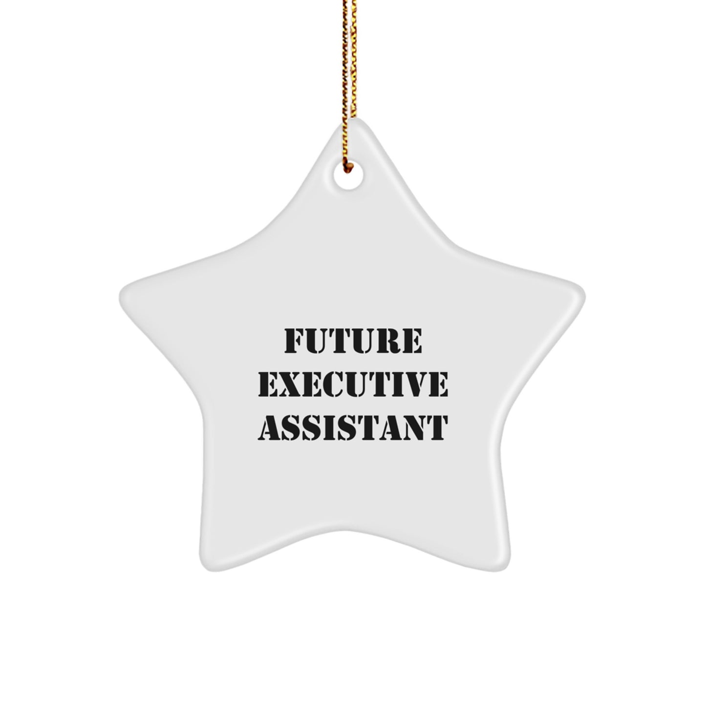 Funny Future Executive Assistant Christmas Unique Gifts from Men or Women - Star Ornament for Coworkers or Family - Image 1