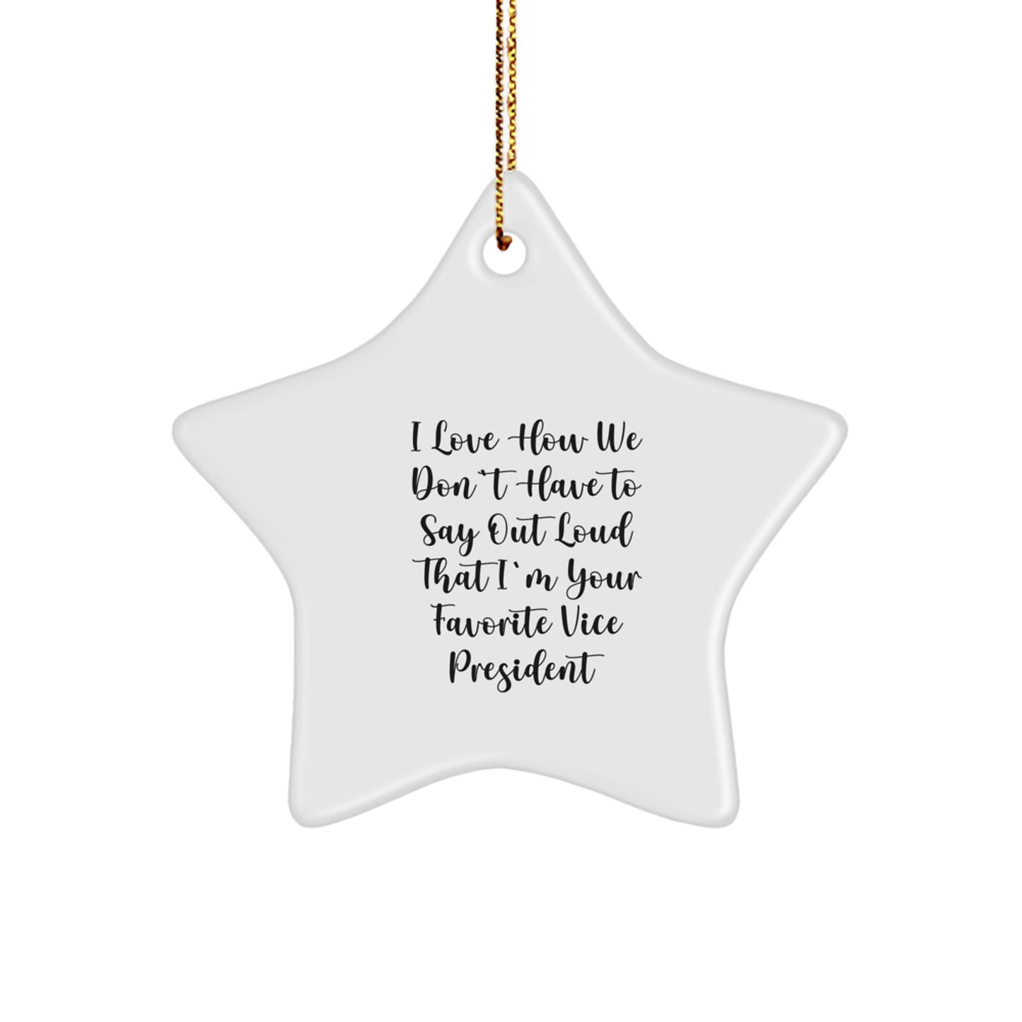 Funny Vice President Star Ornament Gifts from Friends for Vice President Men - Image 1