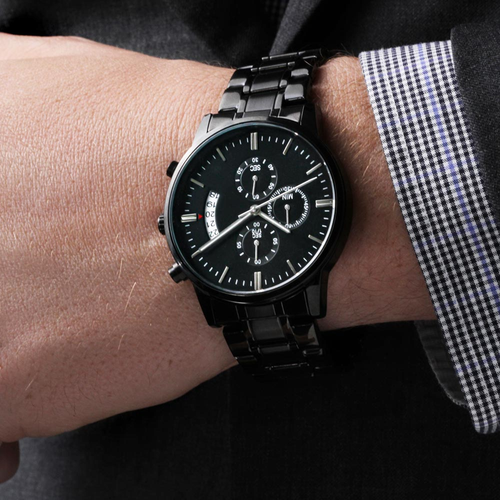 Engraved Mens Watch, Wrist Watch, Engraved Watch, Engraved Watch For Son, Gift For Son From Dad, Wedding Gift For Son, Birthday For Son