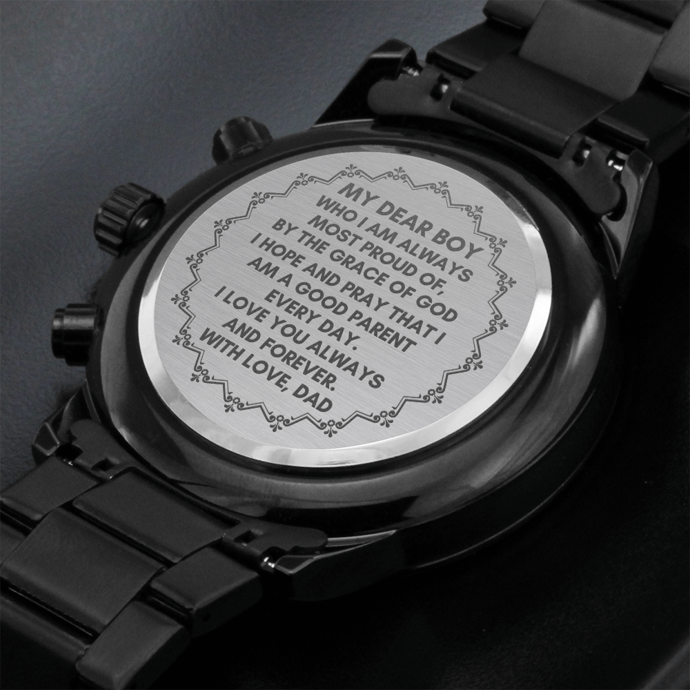 Gift For Son From Dad, Wedding Gift For Son, Birthday For Son, Engraved Mens Watch, Wrist Watch, Engraved Watch, Engraved Watch For Son
