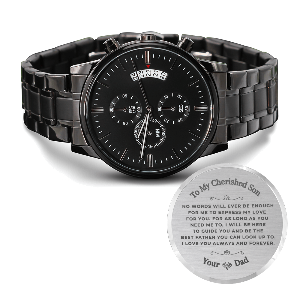 Engraved Watch, Engraved Watch For Son, Gift For Son From Dad, Wedding Gift For Son, Birthday For Son, Engraved Mens Watch, Wrist Watch