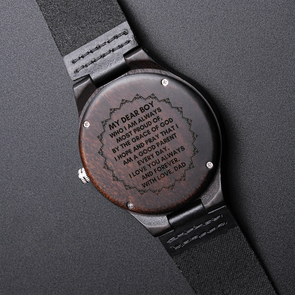 Engraved Watch For Son, Wood Watch, Wooden Watch, Unique Mens Watch, Engraved Mens Watch, A Gift For My Son, Wrist Watch