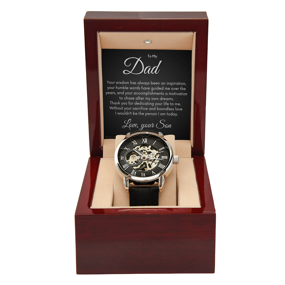 Dad Gift from Son, Open Watch Gift for Father's Day DADFS01A
