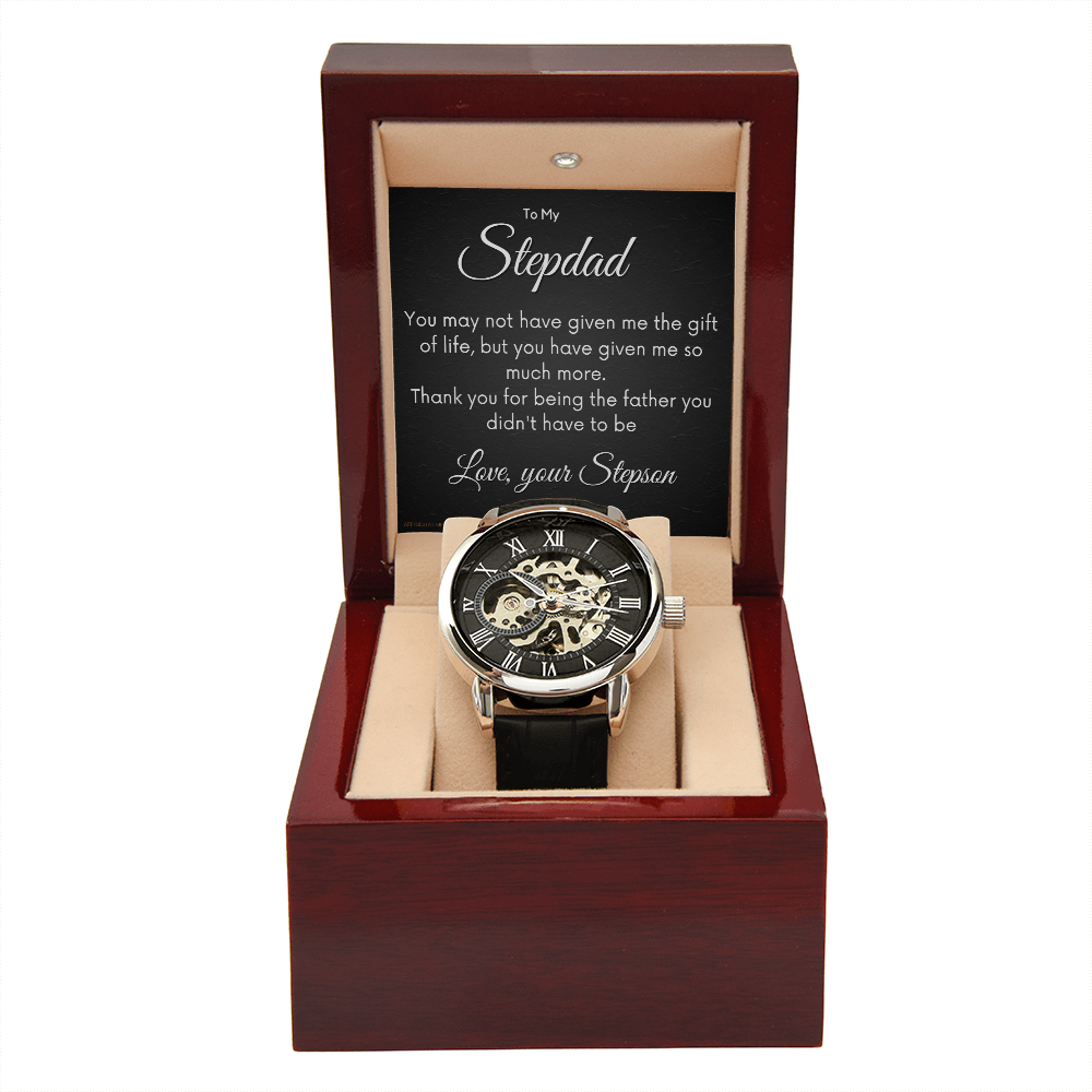 Stepdad Gift from Son, Open Watch Gift for Father's Day DADFS01B