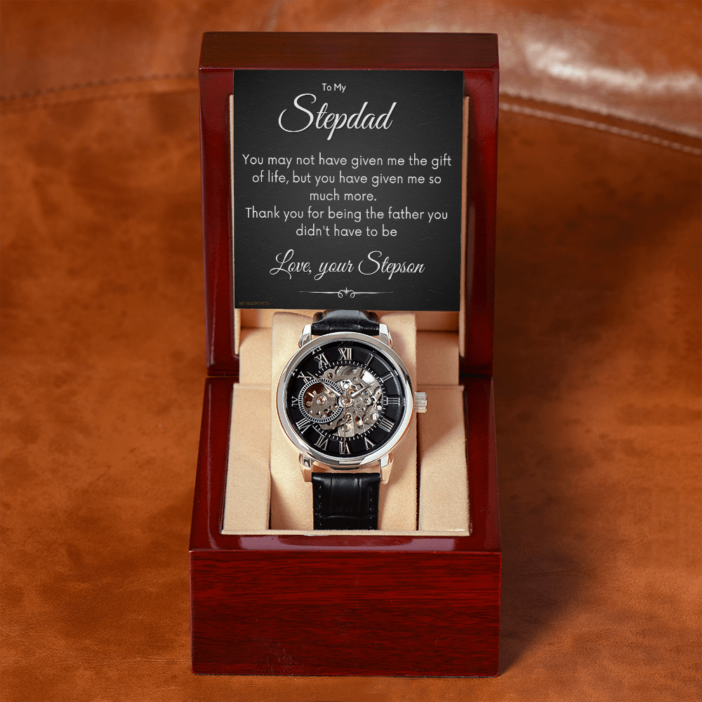 Stepdad Gift from Son, Open Watch Gift for Father's Day DADFS01B