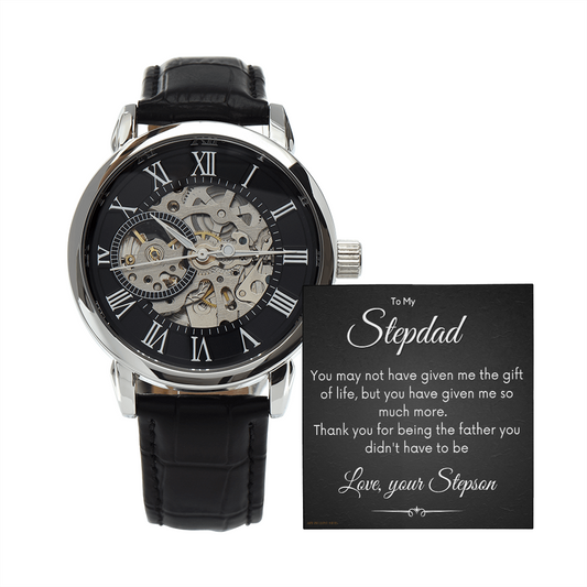 Stepdad Gift from Son, Open Watch Gift for Father's Day DADFS01B