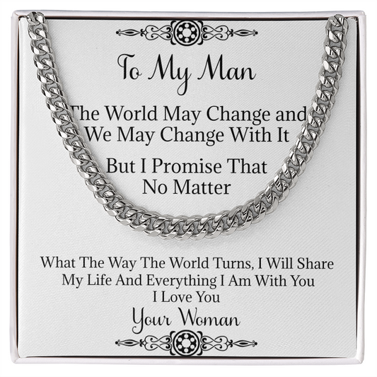 Boyfriend Necklace, Husband Necklace, Husband Birthday Gift From Wife, Birthday Gift For Boyfriend - MFW06CN