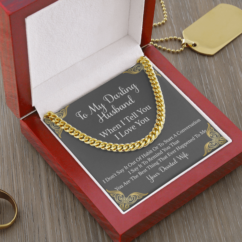 Sweetest Day Gifts For Him, Anniversary Gifts For Husband, Birthday Gift From Wife, Husband Necklace - HFW05CN