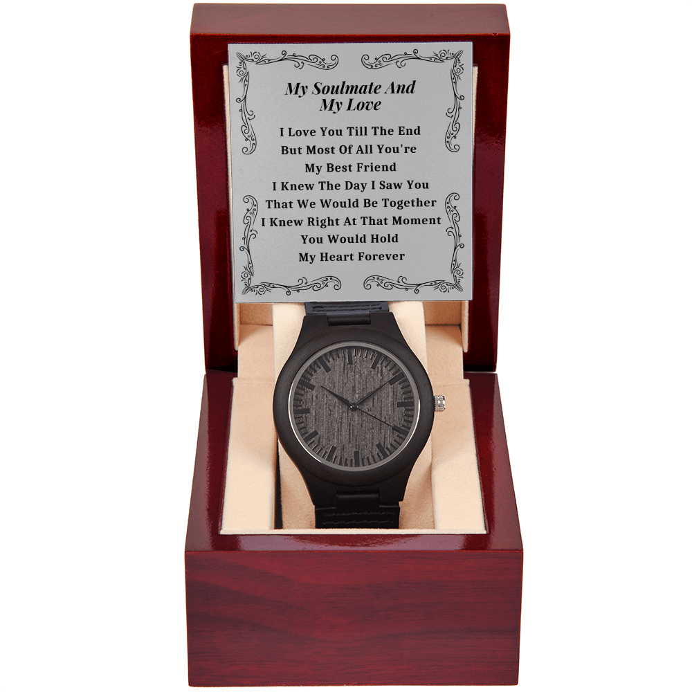 Wooden Watch Gift, To My Soulmate, Gifts For Boyfriend, Soulmate Gift For Him, Gift For Boyfriend Husband Birthday -SFS04WW