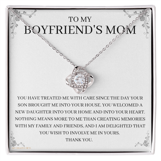 To My Boyfriend's Mom, Boyfriend's Mom Gift, To My Boyfriends Mom Gift, Meaningful Gift, Boyfriends Mom Necklace keBFM01E
